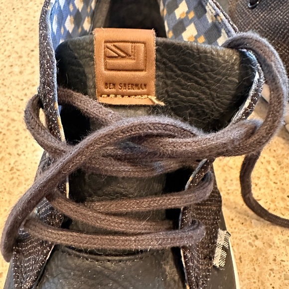 Ben Sherman Chukka boot size 8.5 fabric upper rubber outersole. Brown Plaid/Blk - Picture 5 of 16